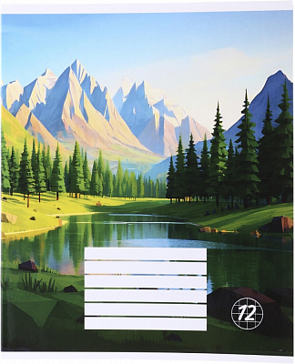 Зошит шкільний Pixel landscape2_25 12 аркушів скоба, клітинка Nota Bene