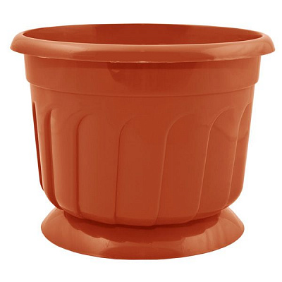 Горшок пластиковый Алеана Рина круглый 4,5л терракот (112053) 