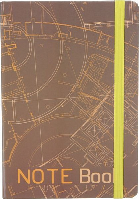 Книга для записей А5 в клетку желтый