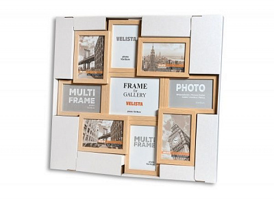 Мультирамка Веліста на 9 фото 15w-3206-11v 10x15/13х18 см дерево світле