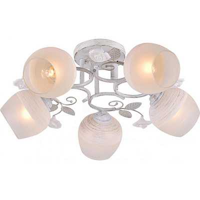 Люстра стельова Accento lighting Ares 5xE27 білий ALG-75356/5