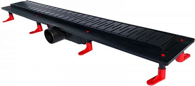 Душевой канал Styron STY-M-70-FF с черной решеткой 700 мм Медиум