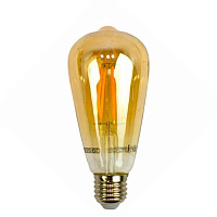 Лампа филаментная LED Светкомплект Loft FLST64 E27 6 Вт 2500K FR Gold