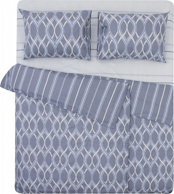 Комплект постельного белья Salou семейный серый UP! (Underprice) 