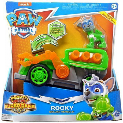 Ігровий набір Spinmaster Цуценячий патруль: Роккі з автомобілем де-люкс (серія Мегацуценята)