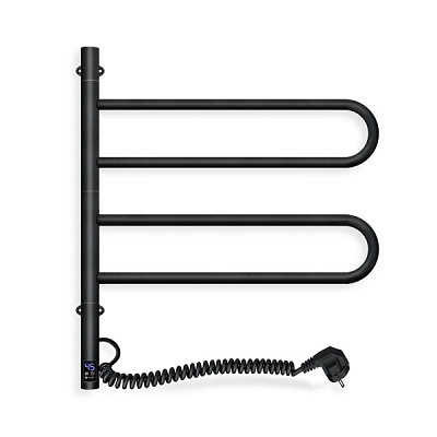 Рушникосушарка електрична NAVIN Fouette 480х600 Sensor з таймером чорний муар (12-212033-4860)