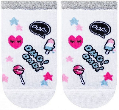 Носки детские Conte-Kids ACTIVE 333 17С-87СП р.24 белый с рисунком 