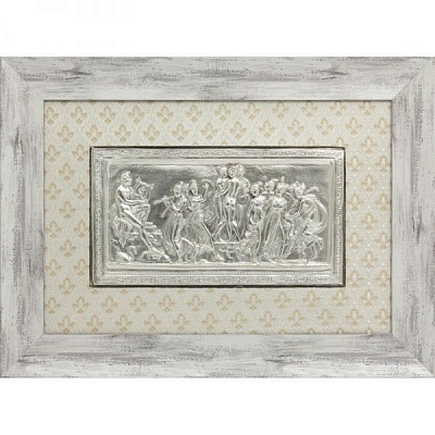 Панно декоративне Романтик 40x44 см срібний