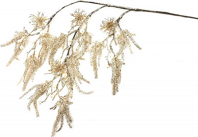 Гілочка декоративна Sunrise Crafts з сережками та перлами 70 см LH7142S4 white