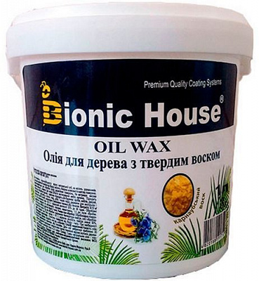 Масло Bionic House Oli wax с карнаубским воском глянец 1 л