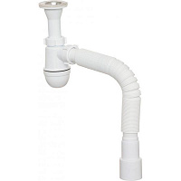 Сифон для умивальника Water House mini, монолітний випуск, сітка, гнучка труба 32 * 50 LN 06