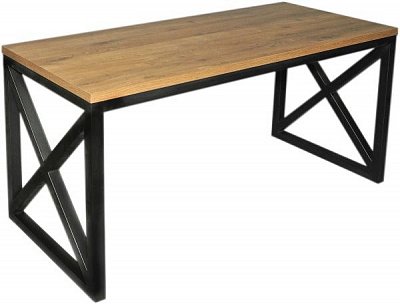 Стол компьютерный Лугалпроф Extreme черный/дуб полено 