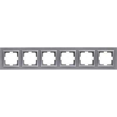 Рамка шестиместная Mono Despina универсальная серебристый 102-210000-166