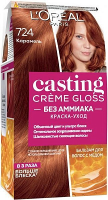 Краска для волос L'Oreal Paris CASTING Creme Gloss 724 Карамель 48 мл