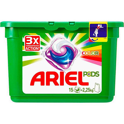 Капсули для машинного прання Ariel Pods Все-в-1 Color 0,425 кг 15 шт.
