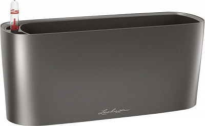 Вазон пластиковий Lechuza Delta 20 овальний антрацит