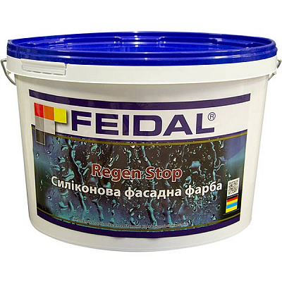 Краска силиконовая Feidal Regen Stop прозрачная мат база под тонировку 1л 