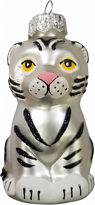 Елочная игрушка Юріта Тигрик белый 1184M 8,4 см 