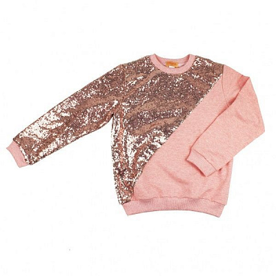 Свитшот Danaya с пайетками р.140 коралловый ШЯ19-52 