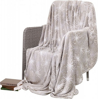 Плед Flannel Stars 160x200 см сірий La Nuit