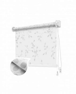 Ролета мини Rollotex с фиксацией на струне Verbena 39x150 см бежево-серебристая 