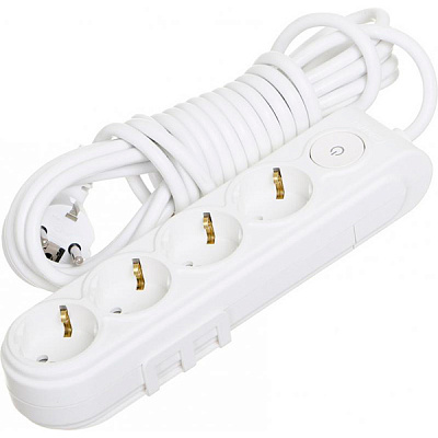 Подовжувач Makel з захистними шторками із заземленням 4 гн. білий 5 м N4310063