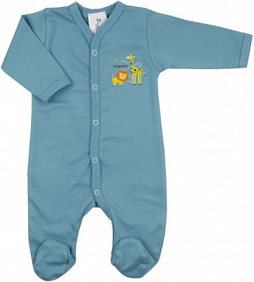 Комбінезон для хлопчика Bambinelli Звірятка р.56 бірюзовий