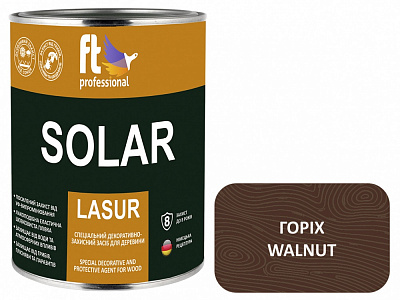 Захисний засіб FT Professional SOLAR LASUR горіх шовковистий мат 0,9 л