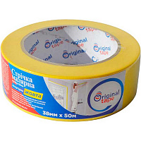 Лента малярная ORIGINAL TAPE желтая 38 мм х 50 м