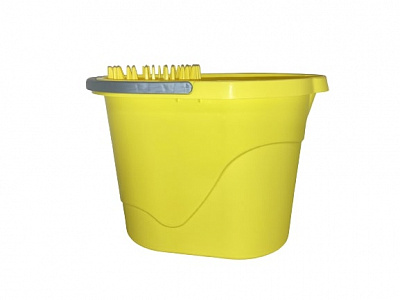 Ведро ММ-Пласт с отжимом желтое 260х370 мм 14 л 