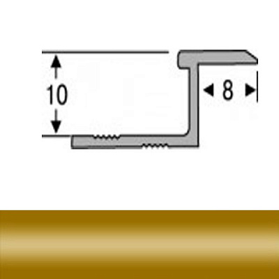 Порожек алюминиевый АПZ анодированный TIS 2700 мм золото