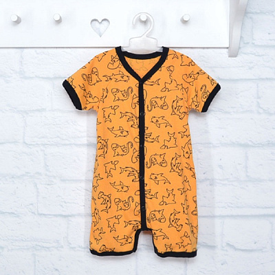 Песочник унисекс Blanka Акулы р.86 желтый 12637 