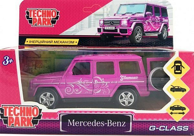 Автомодель Технопарк GlamcarMercedes-Benz G-Class (фіолетовий) 1:43 GCLASS-12GRL-LIL