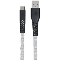 Кабель 2E USB 2.0 to Micro USB Flat fabric urban grey 1 м 2E-CCMT-1MGR