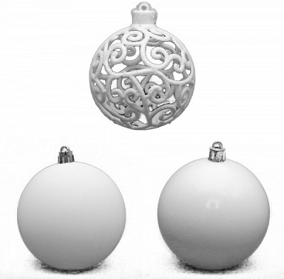 Набор елочных шаров Девилон 251673 d80 мм 3 шт./уп. 
