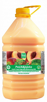 Крем-мило Bioton Персик і Жожоба з гліцерином і зволожуючим молочком 5000 мл