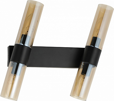 Светильник настенный Sensio Borealis 40 Вт E14 черный/амбер ALG-74783/4W