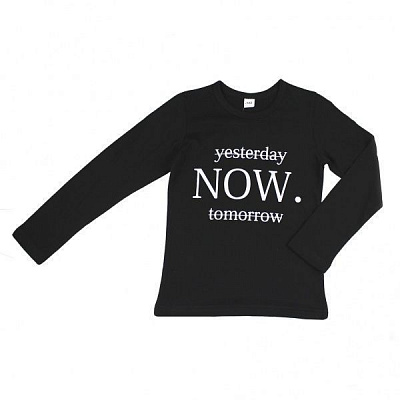 Футболка с длинным рукавом Danaya р.128 черный ШЯ19-16 