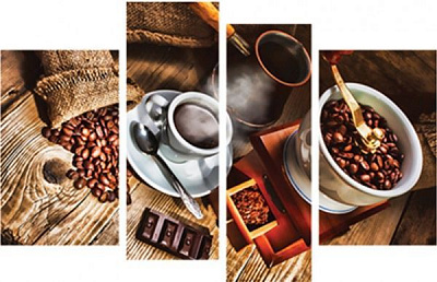 Картина модульная 15 Кофе 118x75 см 