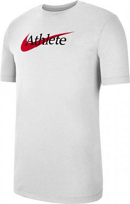 Футболка Nike NK DB TEE SW ATHLETE CW6950-100 р. 3XL біло-червоний