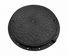Люк канализационный POLYMERGRAD 760 мм A15 с замком черный