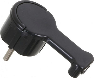 Электровилка E.NEXT Uni-Schuko WT-16UP ультра плоская 250В 16А пластик черный