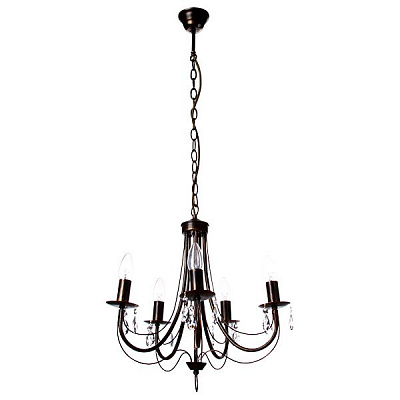 Люстра подвесная Vitaluce V1253/5 5xE14 коричневый 