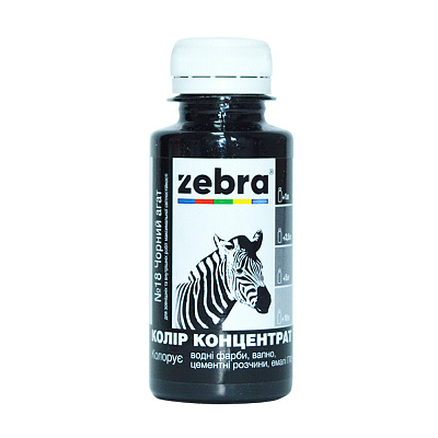 Колорант ZEBRA концентрат №18 черный агат 100 мл