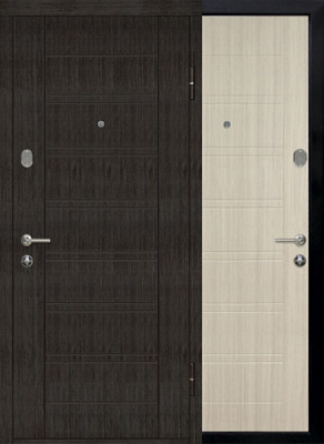 Двері вхідні TM Riccardi Лагуна Стандарт дуб вибілений 2050х960мм праві