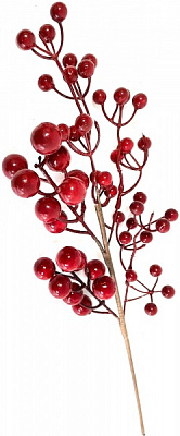 Декорація новорічна Dalian Everglory гілка з ягодами 60 см EYZ9-H20219