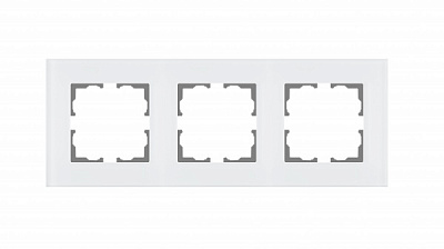 Рамка трехместная HausMark Stelo универсальная белый матовый 501-5340-148