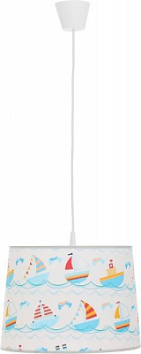 Підвіс TK Lighting 1795 1x60 Вт E27 білий із блакитним Kids