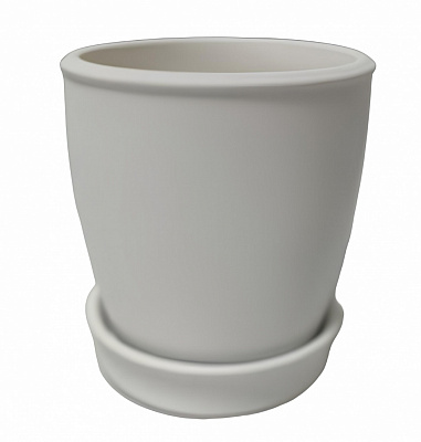 Горшок керамика ВК круглый белый 0,6 л Shynkar&KO