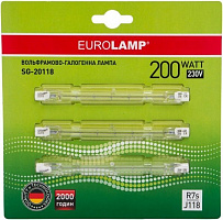 Лампа галогенная EUROLAMP 200 Вт R7S 230 В прозрачная SG-20118